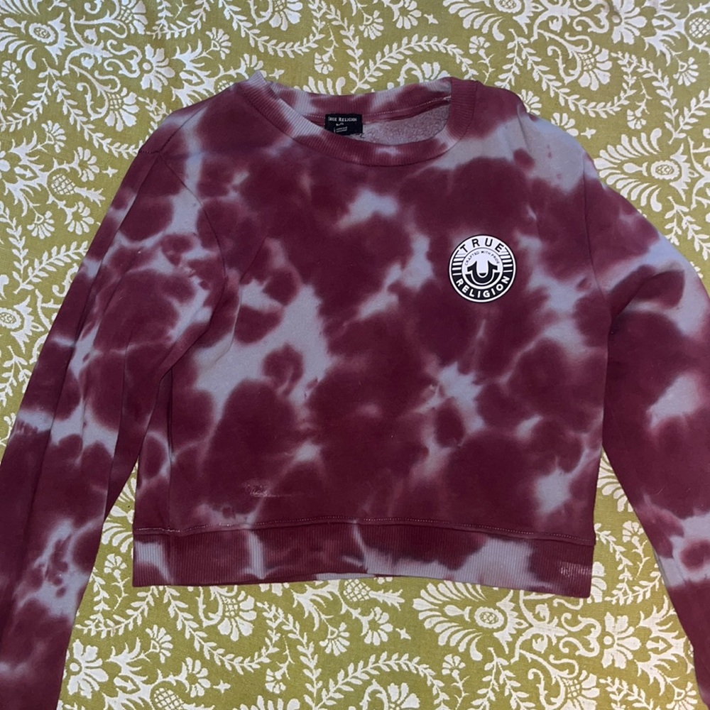 tie dye crop sweatshirt